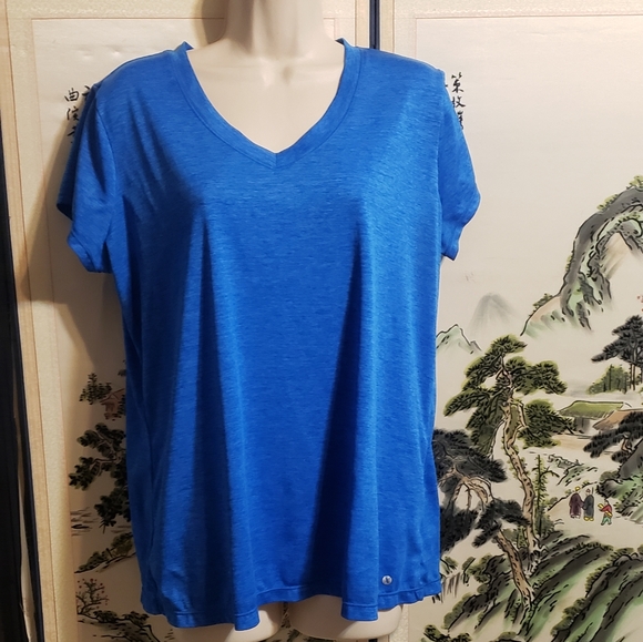 Blue short sleeve top by Excursion